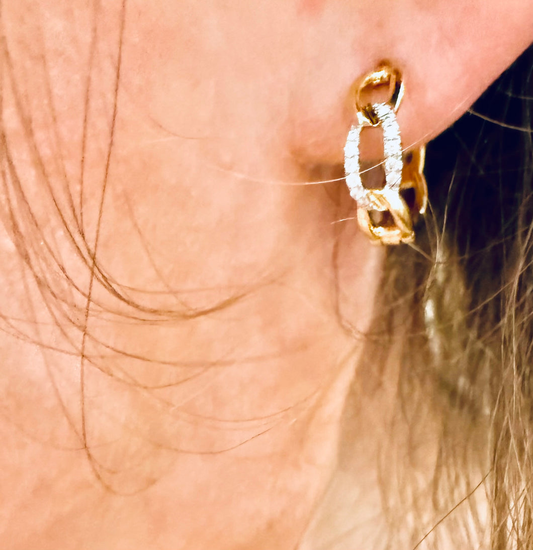 Links and diamonds-earrings