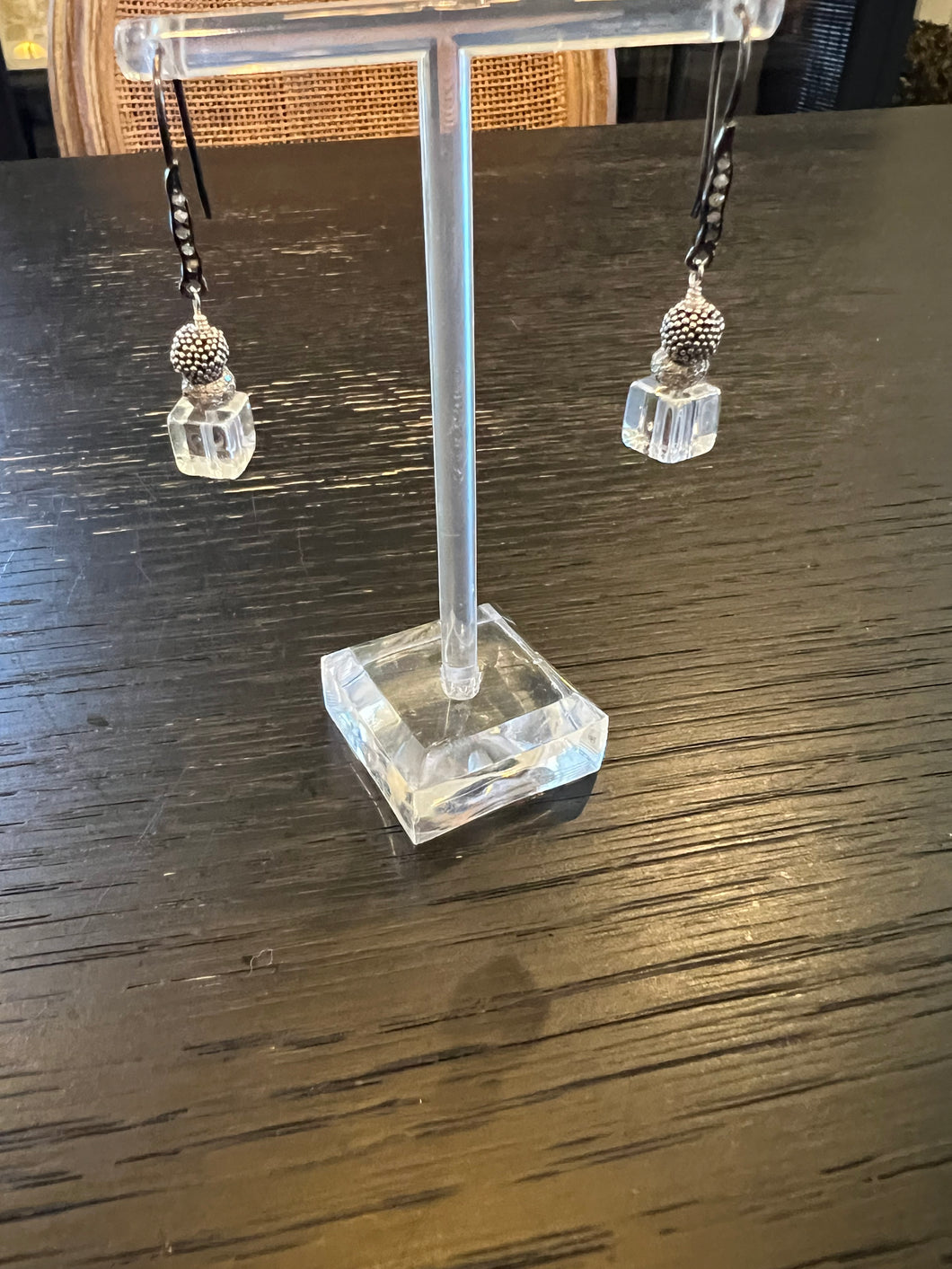 Crystal cube earrings