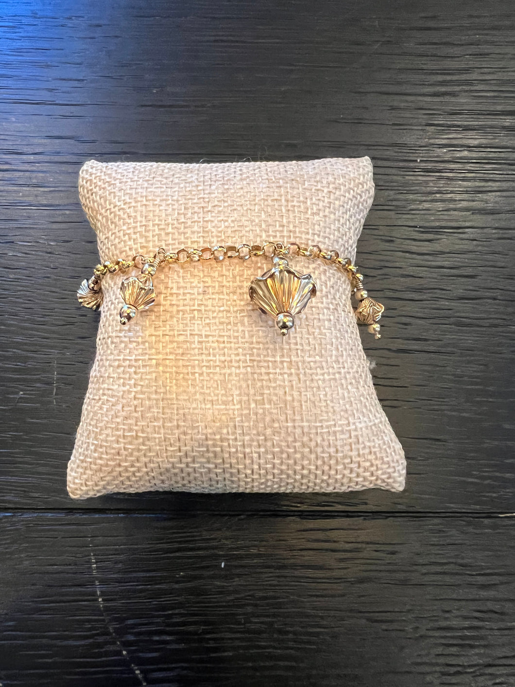 Gold Lantern bead charm bracelet