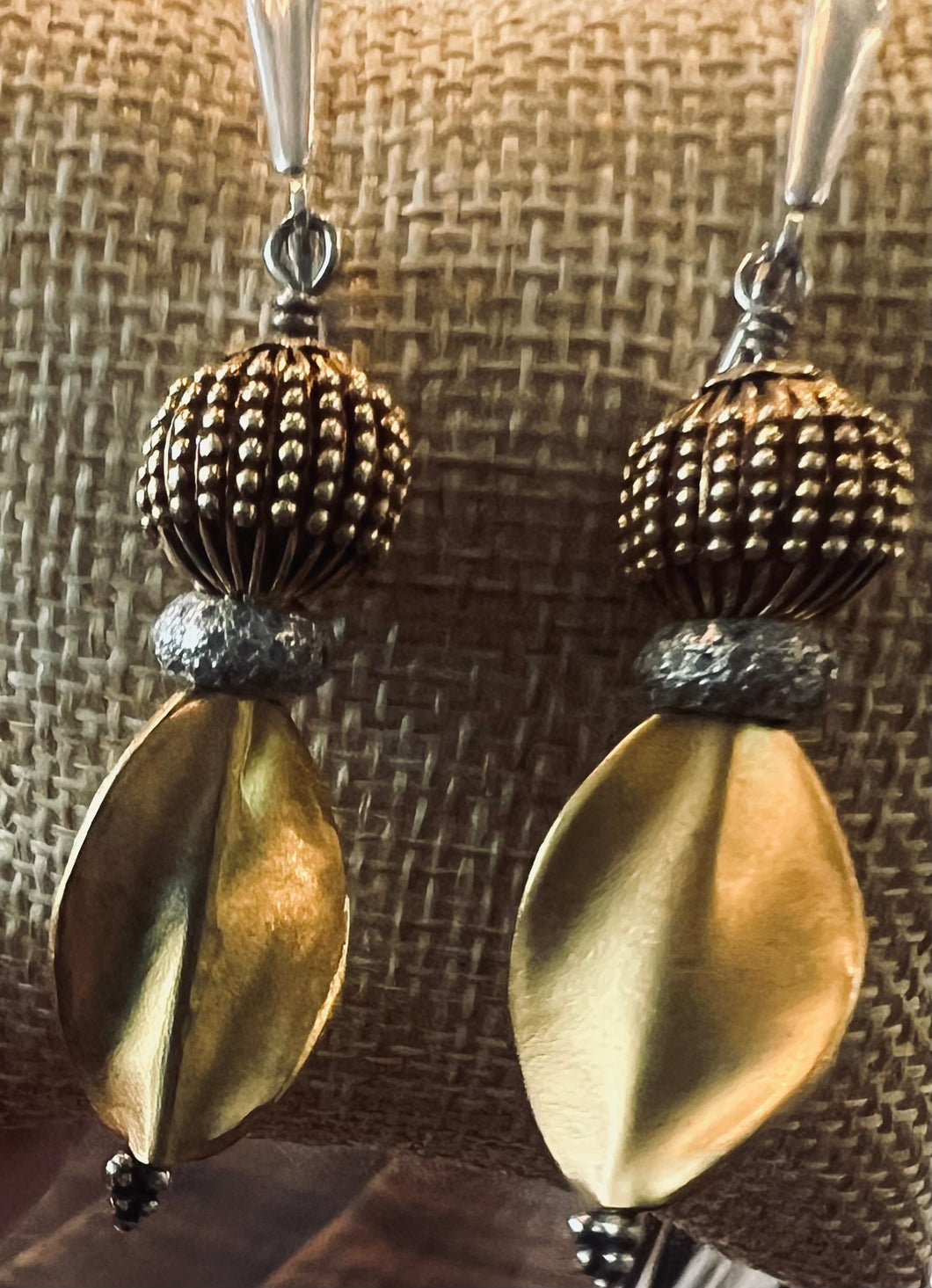 French leaf earrings