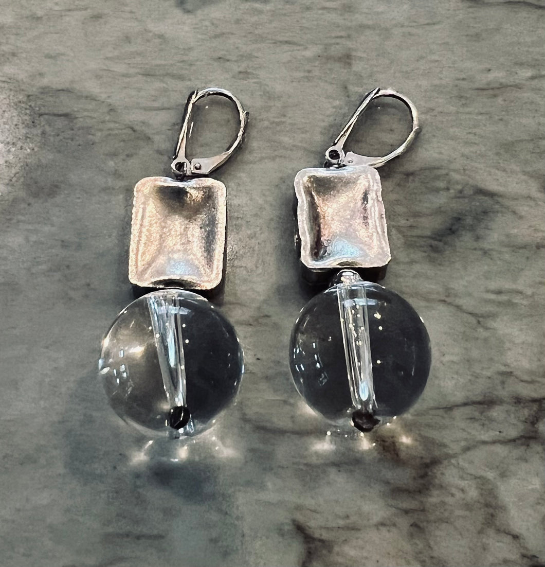 Glass ball earrings