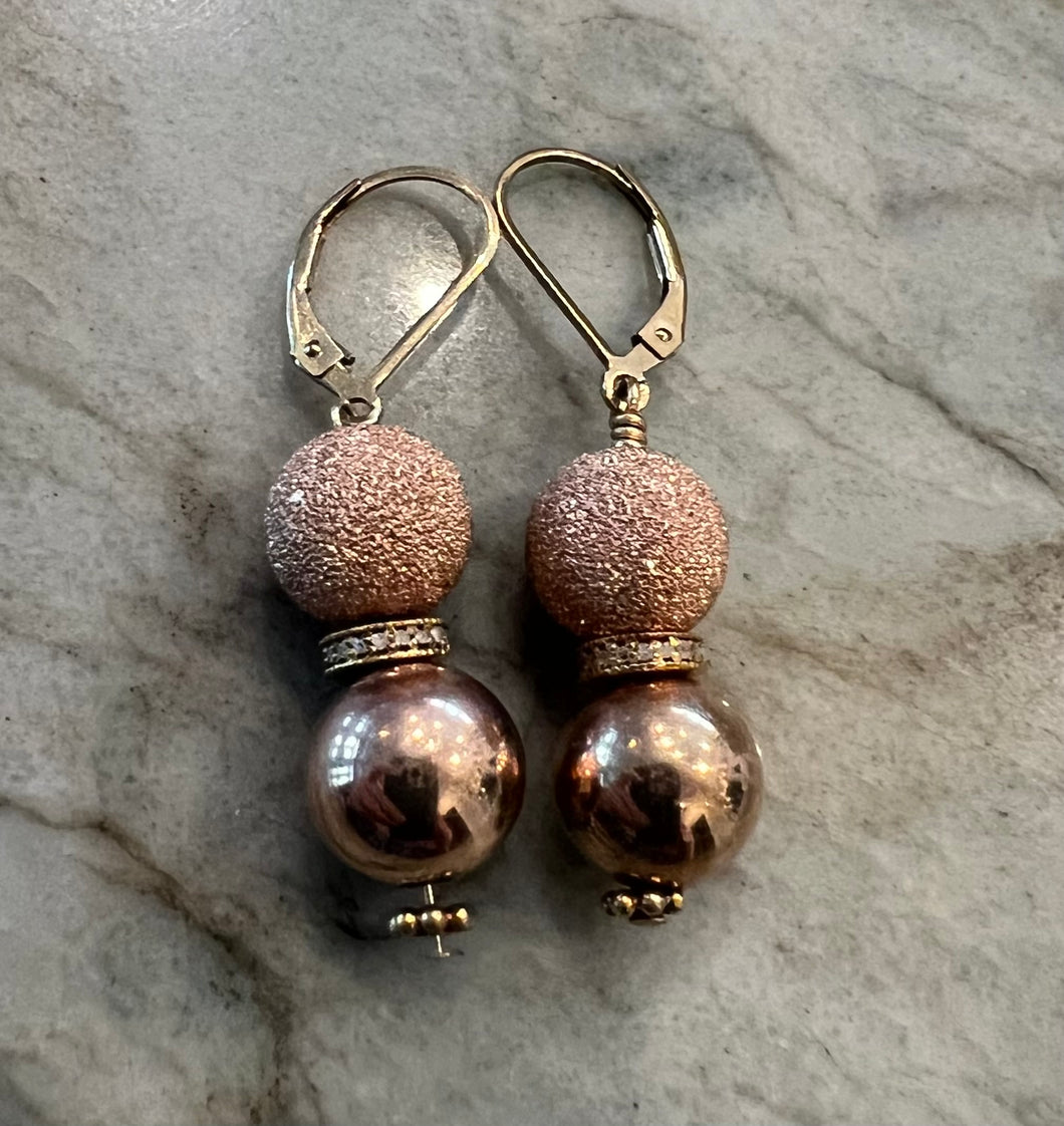 Stardust earrings in rose gold