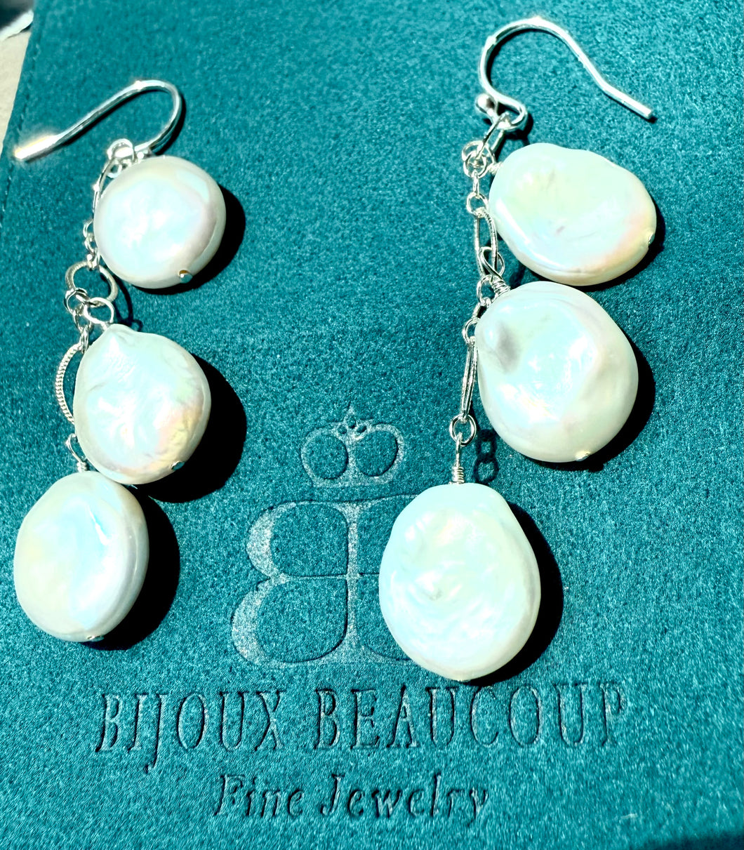 Coin Pearl earrings SS