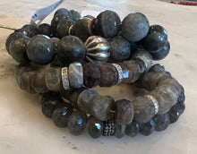 Load image into Gallery viewer, Labradorite and diamond bracelets
