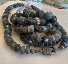 Load image into Gallery viewer, Labradorite and diamond bracelets

