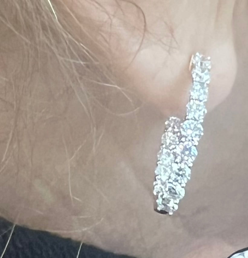 Gold and diamond hoops