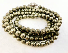 Load image into Gallery viewer, Pyrite and silver (necklace and bracelet set)
