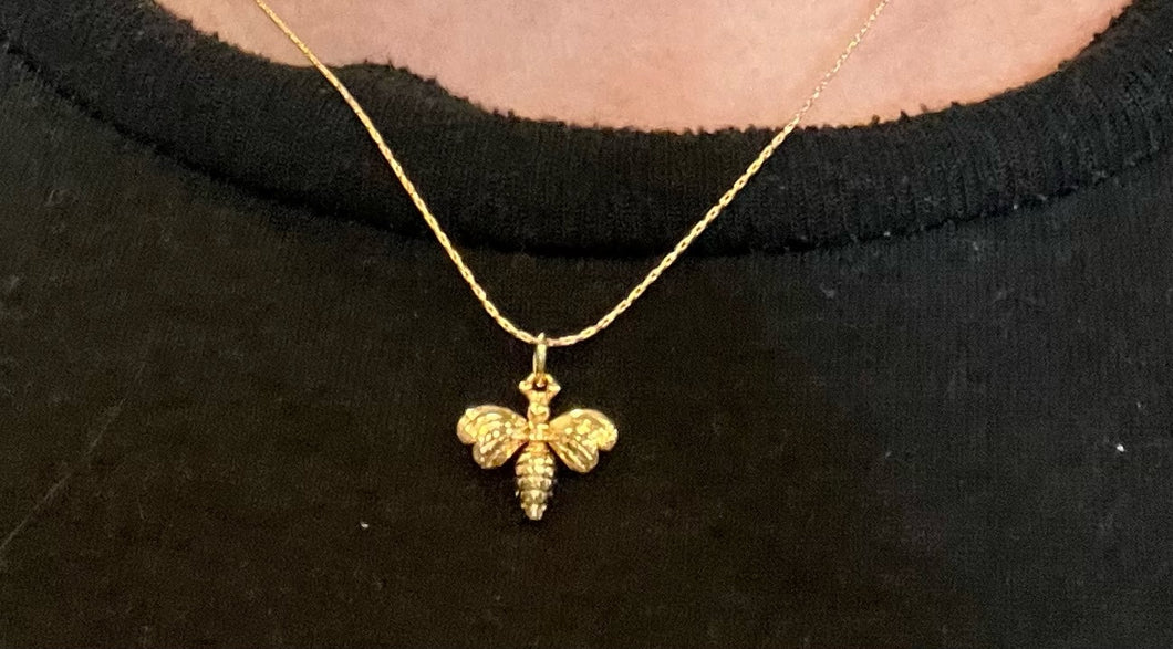 Tiny bee necklace