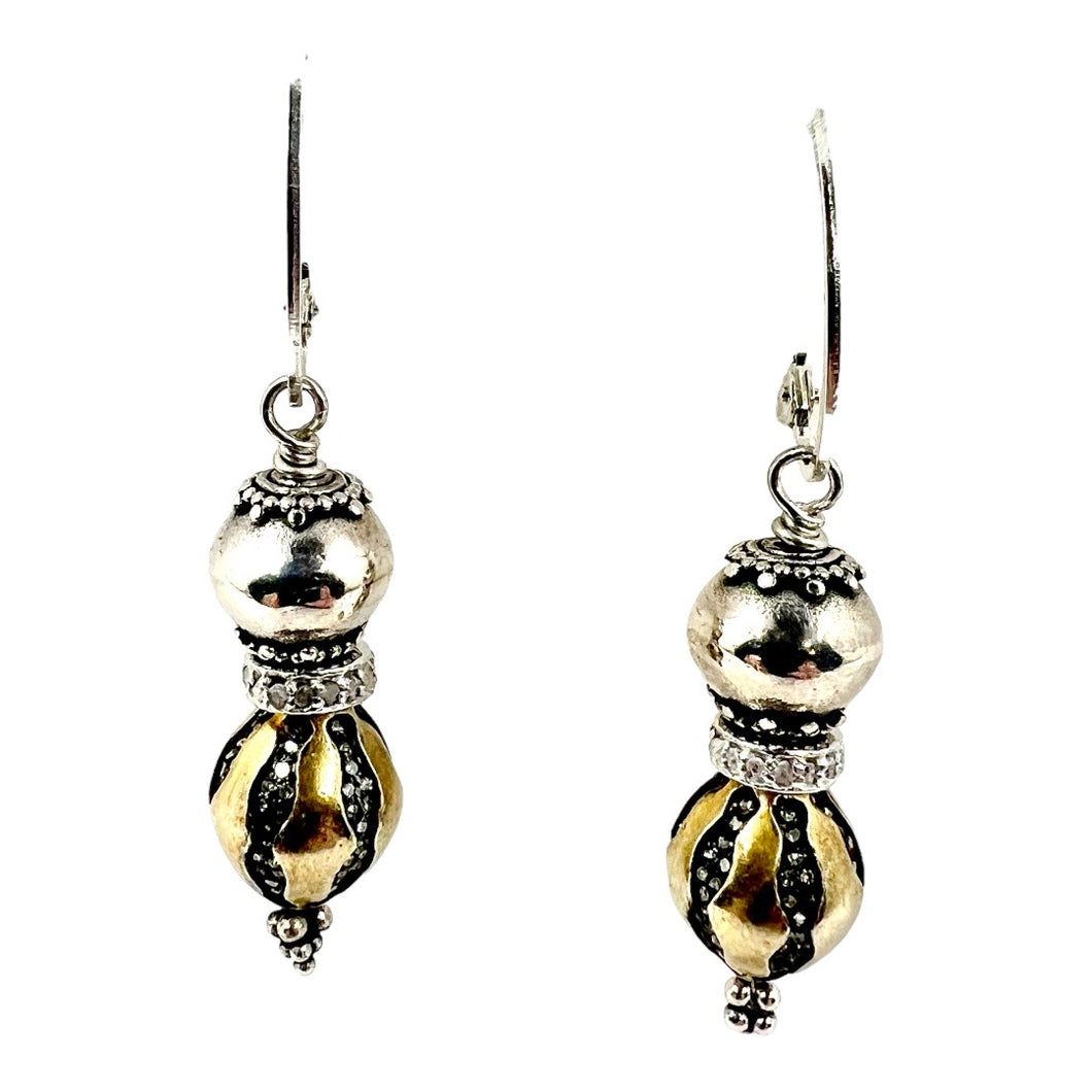 Bali bead earrings